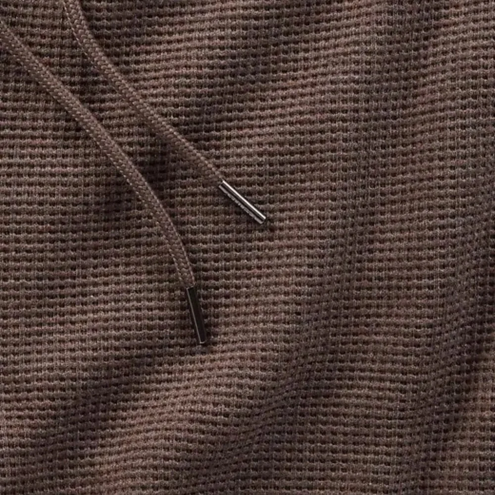 Athleta  Medium Cozy Mid-Rise Drawstring Knit Waffle Joggers Pants - Brown - Picture 5 of 10